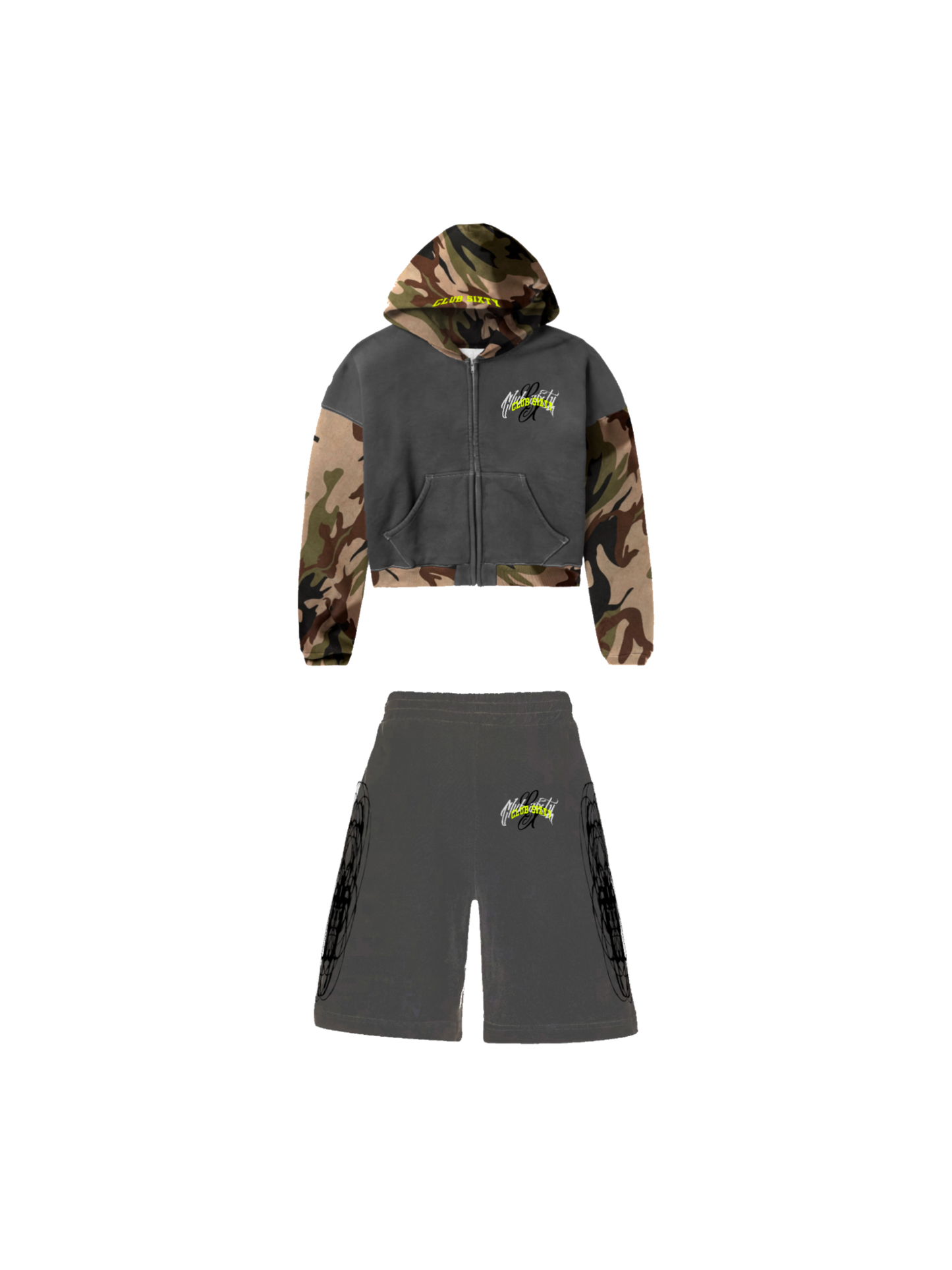 "TRIPLE LOGO" CAMO SET BLACK/GREY