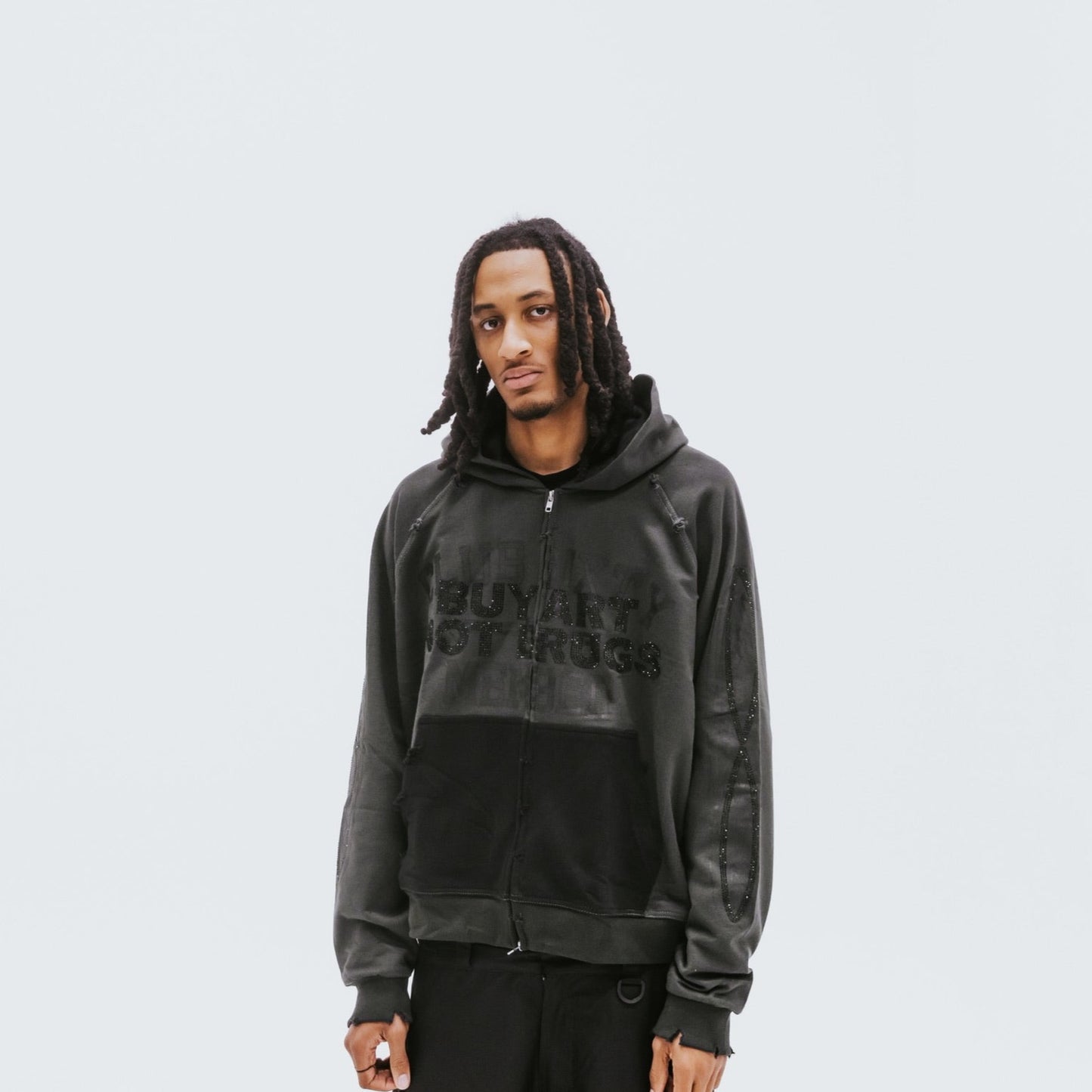 BUY ART NOT DRUGS FULL ZIP-UP
