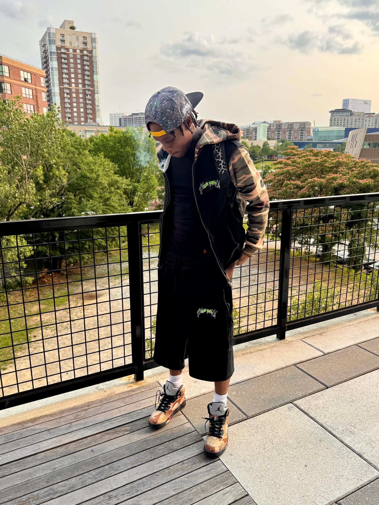 "TRIPLE LOGO" CAMO SET BLACK/GREY