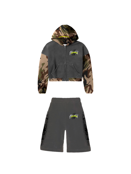 "TRIPLE LOGO" CAMO SET BLACK/GREY
