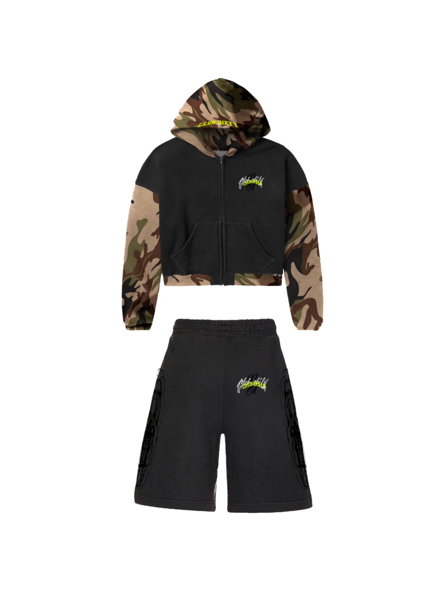 "TRIPLE LOGO" CAMO SET BLACK/GREY