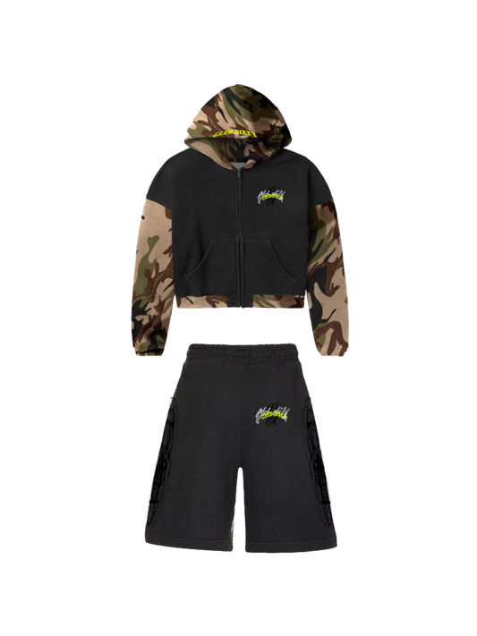 "TRIPLE LOGO" CAMO SET BLACK/GREY