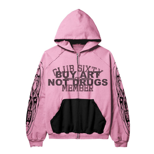 BUY ART NOT DRUGS FULL ZIP-UP