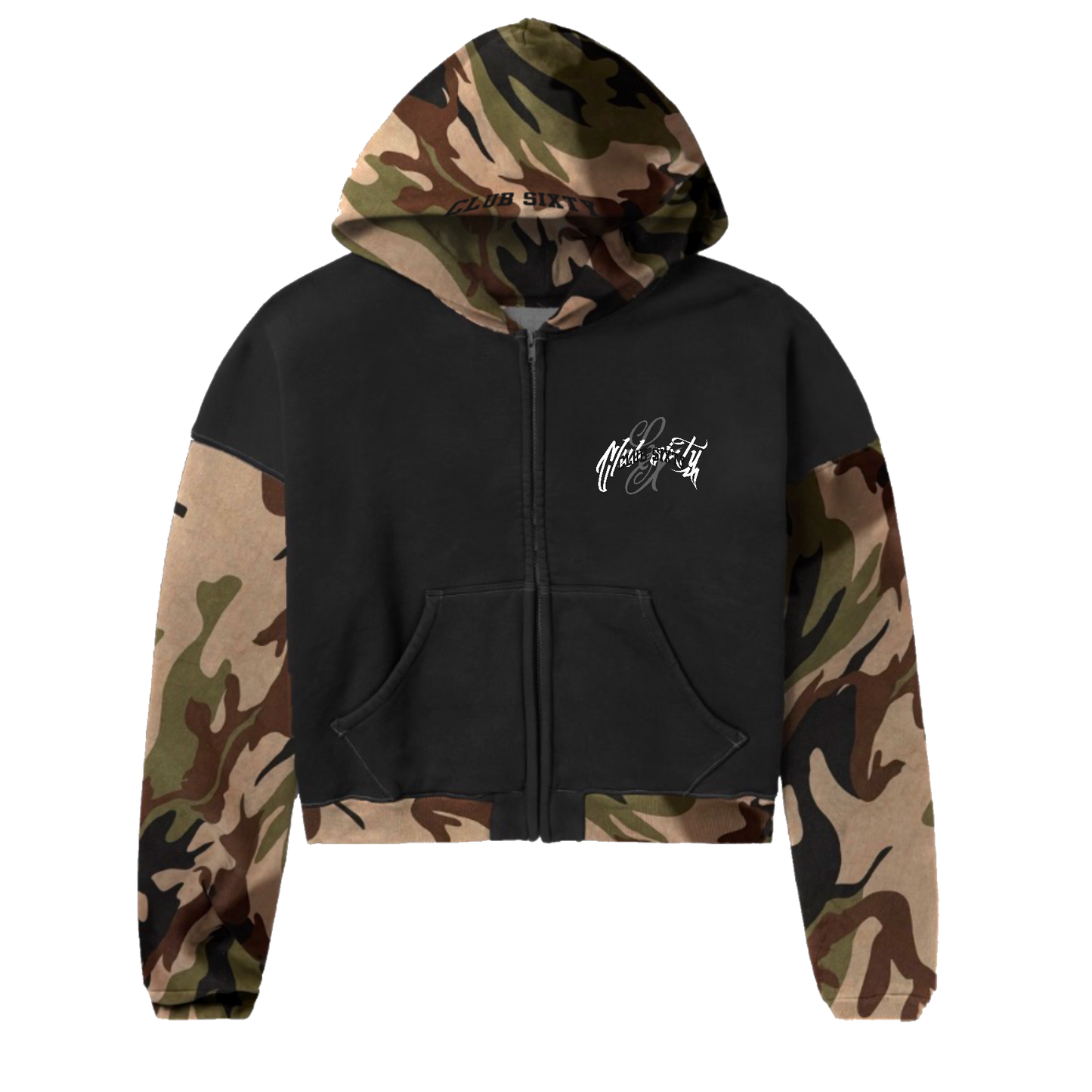 TRIPLE LOGO ARMY + BLACK ZIP-UP