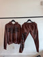 XS BROWN BUYARTNOTDRUGS SWEATSUIT