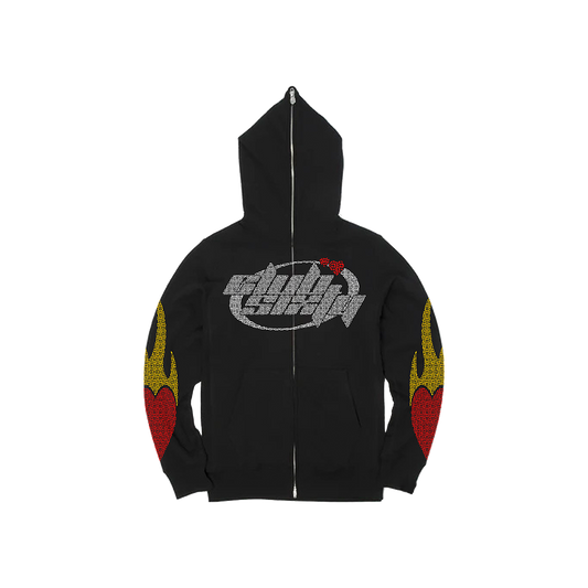 ITEM 2 Zip-up Flaming Hearts